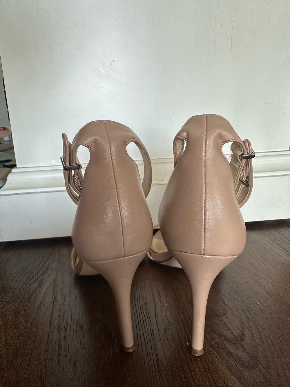 Nine West Nude Ankle-Strap Heels 8.5 - Picture 3 of 6